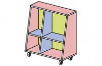 Тумба мобильная с открытыми полками Силуэт фото Тумба мобильная с открытыми полками Силуэт. Фото №1