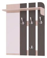 Аврора Вешалка дуб млечный/венге фото Аврора Вешалка дуб млечный/венге