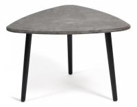 Стол журнальный TROYA МДФ/дерево, 70*73*48 см, Серый бетон (ножки черные)