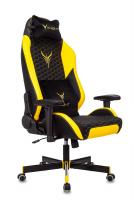 Кресло игровое Knight Neon черный/желтый соты эко.кожа с подголов. крестовина металл. Фото №1