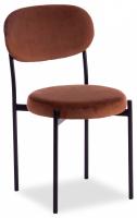 Стул REVO (mod. 7033) ткань/металл, 47х54х82 см, высота до сиденья 47 см, коричневый barkhat 11/черный (поставляется по 4 шт). Фото №1