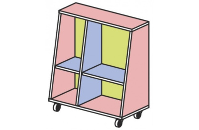 Тумба мобильная с открытыми полками Силуэт фото Тумба мобильная с открытыми полками Силуэт. Фото №2