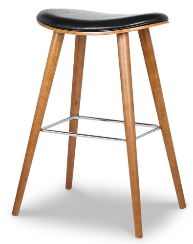 Стул полубарный JY1730-65 черный/орех. Фото №3