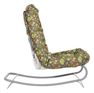 Шезлонг детский Polini kids Веселые животные, зеленый. Фото