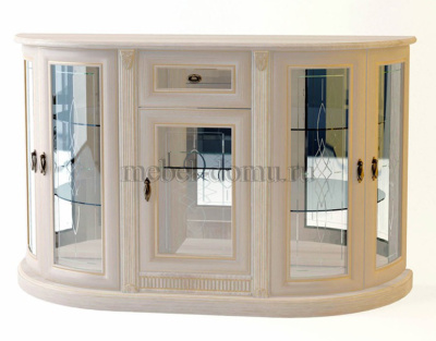 Комод пятидверный Милан 8  (стеклянный фасад). Фото