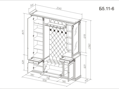 Прихожая Благо 5 Б 5.11-6 фото Прихожая Благо 5 Б 5.11-6. Фото