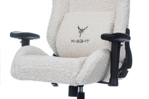 Кресло игровое Knight T1 молочный экомех с подголов. крестовина металл. Фото №9