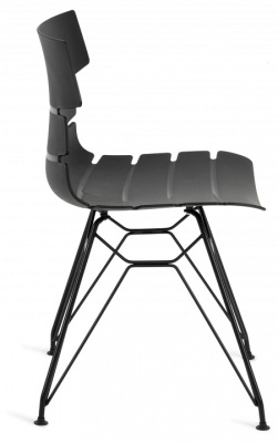 Стул HANSEN (mod. 622N) пластик/металл, 51х47х80 см, высота до сиденья 45 см, черный/черный  (поставляется по 4 шт). Фото