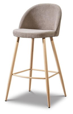 Барный стул 373B бежевый/дерево фото Барный стул 373B бежевый/дерево. Фото №2