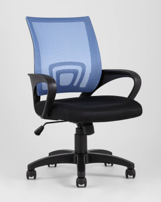 Кресло офисное TopChairs Simple голубое фото Кресло офисное TopChairs Simple голубое. Фото №3