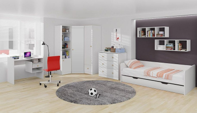 Шкаф платяной Polini Kids Fun, белый. Фото №5