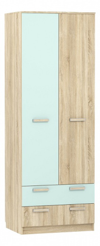 Акварель НМ 013.02-03 М1 Шкаф для одежды с ящиками Кэнди/Дуб сонома, Дуб Сонома. Фото №1