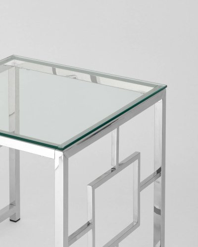 Журнальный столик 55*55 БРУКЛИН серебро. Фото №6