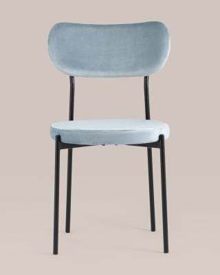 Стул Барбара велюр серо-голубой фото Стул Барбара велюр серо-голубой. Фото №5