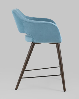 Стул полубарный Саймон велюр пыльно-голубой. Фото №4