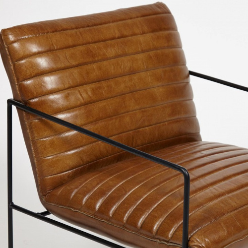 Кресло Secret De Maison GETSBY ( mod. 2670-1) металл/кожа буйвола, 36X36X76, Античный светлый. Фото №2