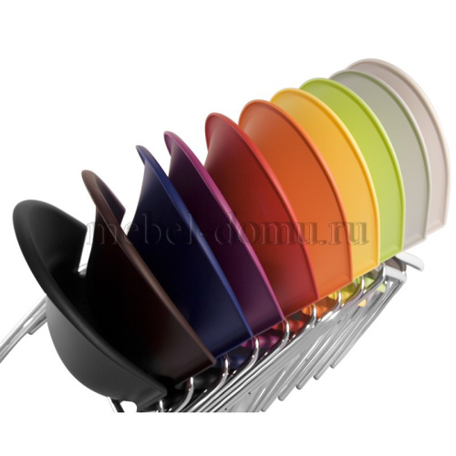 Кресло VAN HALLEN (mod. 2433) пластик/металл, 54,5х53,5х76 см, высота до сиденья 46 см, белый/черный (поставляется по 4 шт). Фото №6