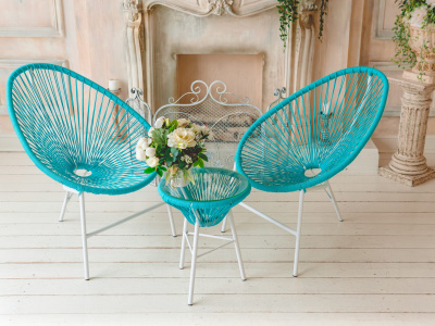 Комплект садовый  "Акапулько", цвет: голубой. Фото №5