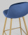 Стул барный Валенсия велюр синий ножки цвет дерево. Фото №8