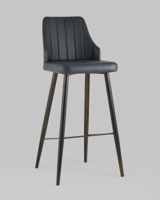 Стул барный Коналл экокожа антрацит. Фото
