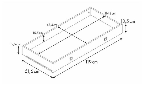 Ящик для кровати Polini Kids Simple 304, коричневый. Фото №8