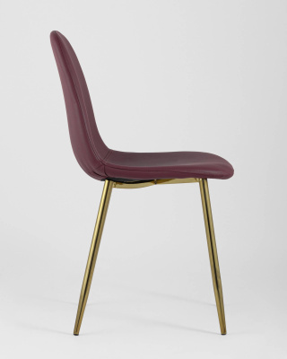 Стул Валенсия экокожа красная золотые ножки фото Стул Валенсия экокожа красная золотые ножки. Фото №5