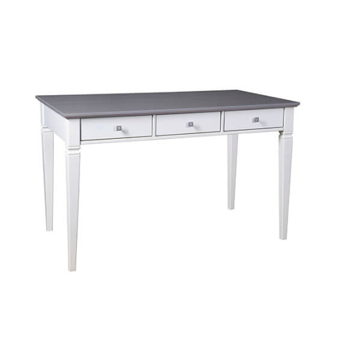 (5.1) Стол письменный "Ольса" 003 (белый лак/серый). Фото №1