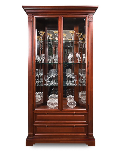 Шкаф с витриной угловой Престиж ГМ 5918Е фото Шкаф с витриной угловой Престиж ГМ 5918Е. Фото №1