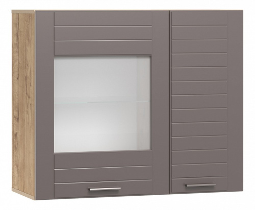 Шкаф навесной Livorno, НМ 011.29-01,  Софт Графит, Дуб Бунратти. Фото №1