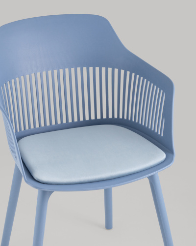 Стул Crocus с подушкой велюр голубой. Фото №10