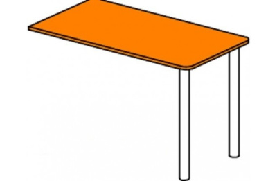 Стол приставной на двух металлических опорах Силуэт. Фото №2