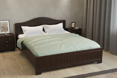 кровать 2000*1600 Монблан МБ-603К с ламелями и комплектом опор орех шоколадный. Фото