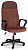 Кресло ADVANCE флок/кож/зам , коричневый, 6/36-36