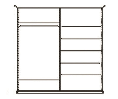 Шкаф-купе для одежды Соната ММ-283-01/02Р-1. Фото