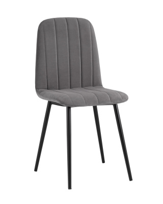 Стул Easy велюр темно-серый фото Стул Easy велюр темно-серый. Фото №2