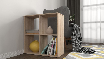 Стеллаж Polini Home Smart, древесина коричневая светлая дуб фото Стеллаж Polini Home Smart, древесина коричневая светлая дуб. Фото №5