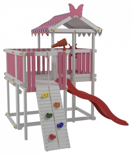 Комплекс игровой ДК4Р, розовый, серый. Фото №5