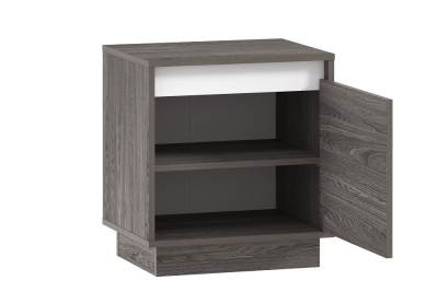 Тумба  НМ 040.09 Virginia Белый Скандинавский/Ясень Анкор темный фото Тумба  НМ 040.09 Virginia Белый Скандинавский/Ясень Анкор темный. Фото №2