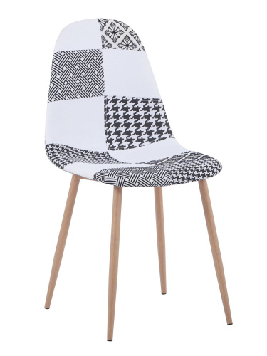 Стул Валенсия пэчворк черно-белый. Фото №1