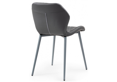 Стул Вальд экокожа серый / серый глянец фото Стул Вальд экокожа серый / серый глянец. Фото