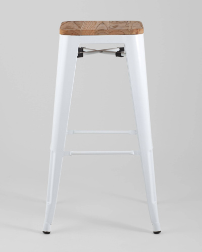 Стул барный TOLIX WOOD белый глянцевый. Фото №4