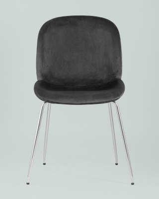 Стул Beetle серый хромированные ножки фото Стул Beetle серый хромированные ножки. Фото №5