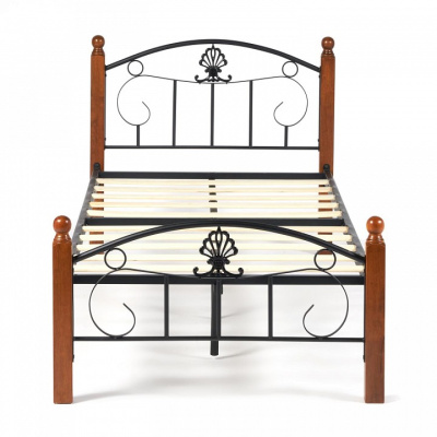 Кровать РУМБА (AT-203)/ RUMBA Wood slat base дерево гевея/металл, 90*200 см (Single bed), красный дуб/черный фото Кровать РУМБА (AT-203)/ RUMBA Wood slat base дерево гевея/металл, 90*200 см (Single bed), красный дуб/черный. Фото №2