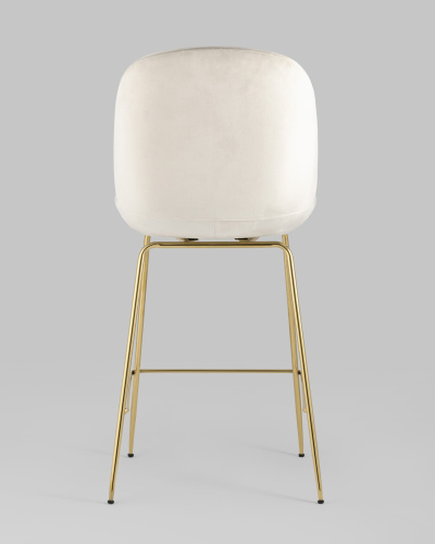 Стул полубарный Beetle со спинкой бежевый. Фото №6