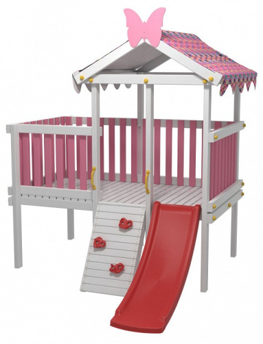 Комплекс игровой ДК7Р, розовый, серый. Фото №1