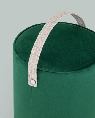 Пуф Джерри велюр изумрудный. Фото