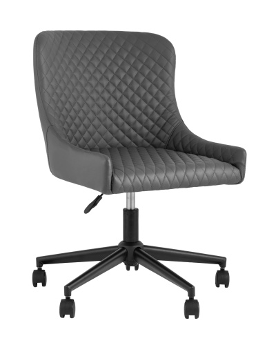 Стул офисный Ститч Хани экокожа серый. Фото №2