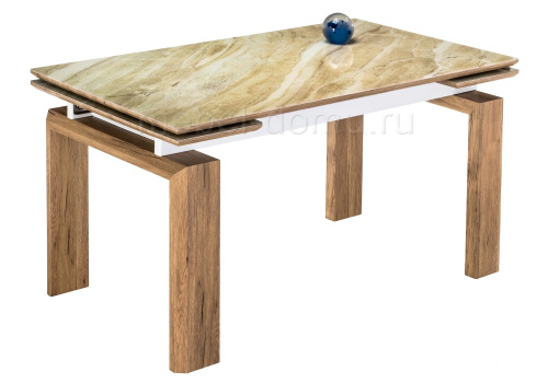 Стол Давос бежевый мрамор. Фото №1