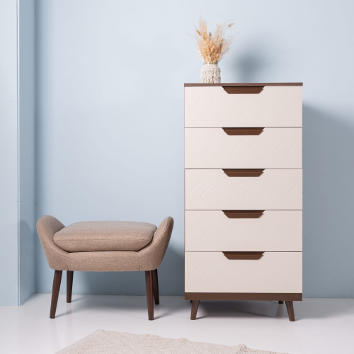 Комод с 5 ящиками Сканди Бежевый. Фото №9