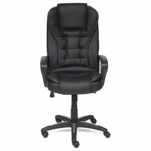 Компьютерное кресло BARON кож/зам, черный/черный перфорированный 36-6/36-6/06  id -. Фото №2